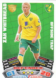 Zak Whitbread Norwich City 2011/12 Topps Match Attax #202